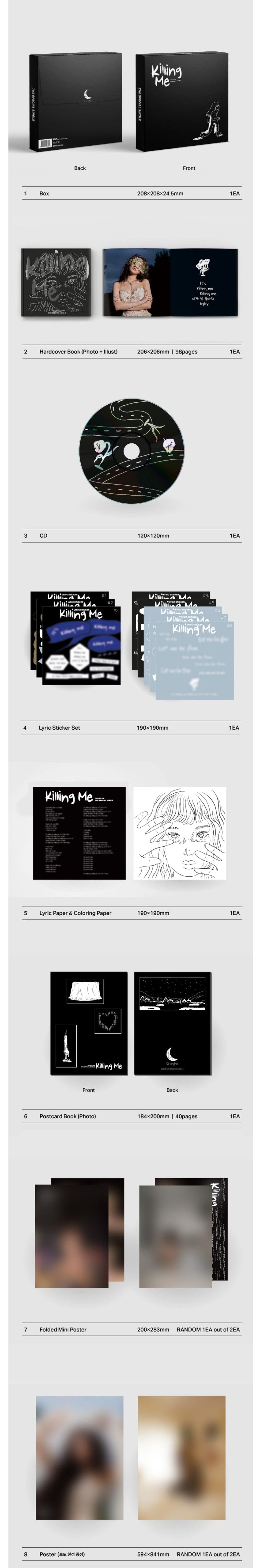 Korea Pop Store CHUNG HA - KILLING ME (SPECIAL SINGLE) Kawaii Gifts 8809704423694