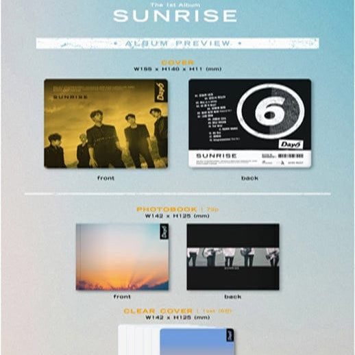 Korea Pop Store DAY6 - VOL.1 [SUNRISE] Kawaii Gifts 8809269507921