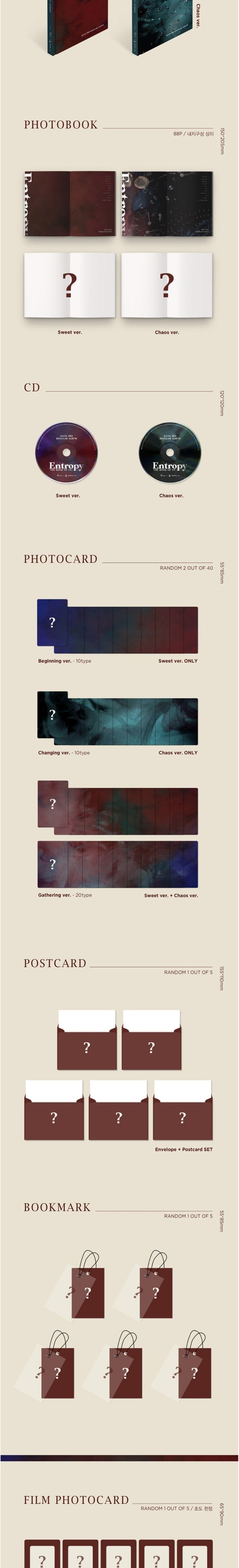 Korea Pop Store DAY6 - VOL.3 [THE BOOK OF US : ENTROPY] Kawaii Gifts 8809440339280
