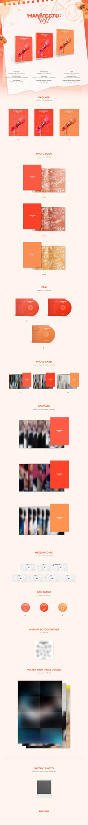 Korea Pop Store ENHYPEN - MANIFESTO: DAY 1 (ENGENE VER.) Kawaii Gifts 8809704424431