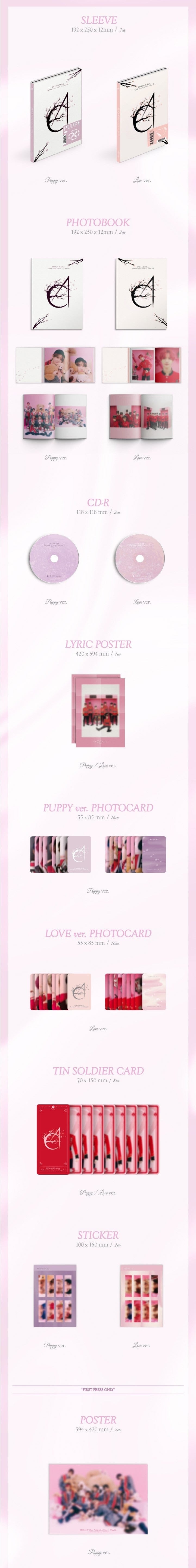 Korea Pop Store EPEX - 4TH EP ALBUM [PRELUDE OF LOVE CHAPTER 1. Puppy Love] Kawaii Gifts
