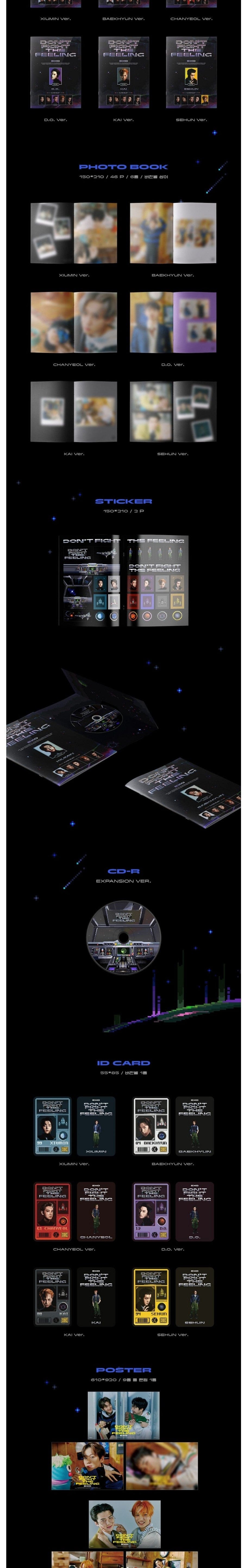 Korea Pop Store EXO - SPECIAL ALBUM [DON’T FIGHT THE FEELING] (Expansion Ver.) RANDOM Kawaii Gifts