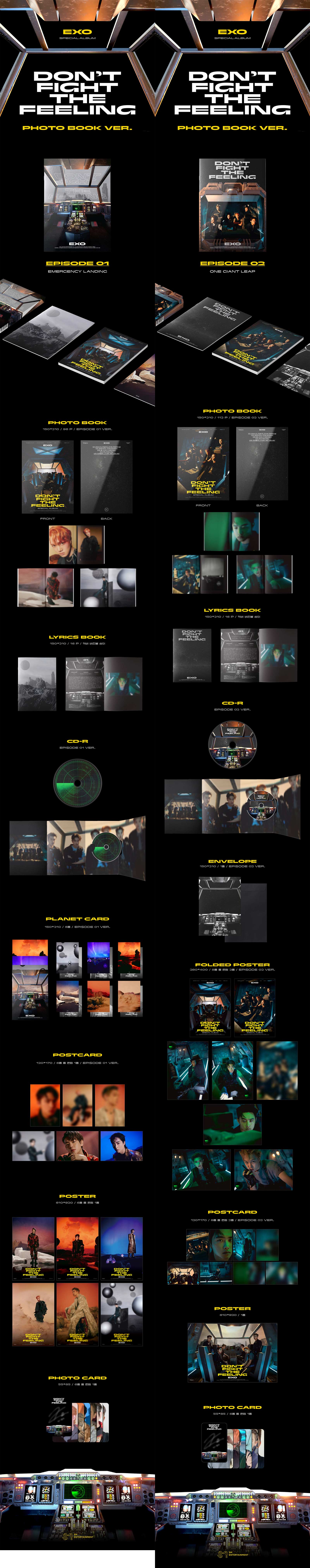 Korea Pop Store EXO - SPECIAL ALBUM [DON’T FIGHT THE FEELING] (PHOTO BOOK VER.1) Kawaii Gifts 8809633189944