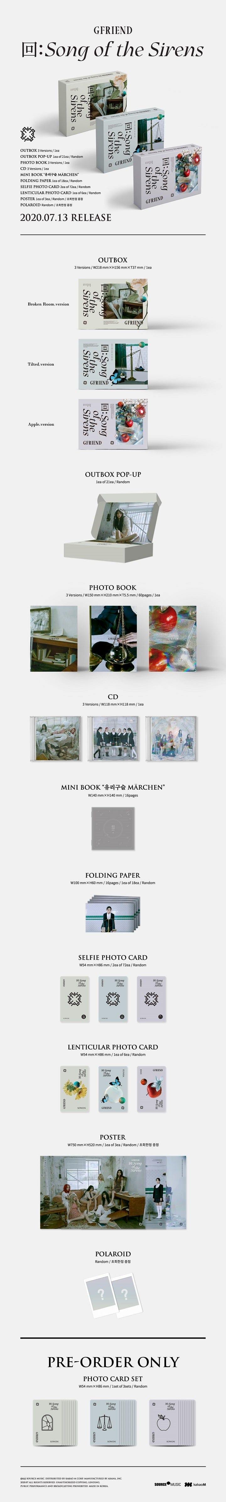Korea Pop Store GFRIEND - 回:SONG OF THE SIRENS Kawaii Gifts 8804775144738