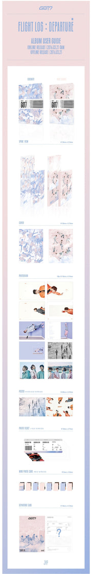 Korea Pop Store GOT7 - FLIGHT LOG : DEPARTURE (MINI ALBUM) Kawaii Gifts 8809269505804