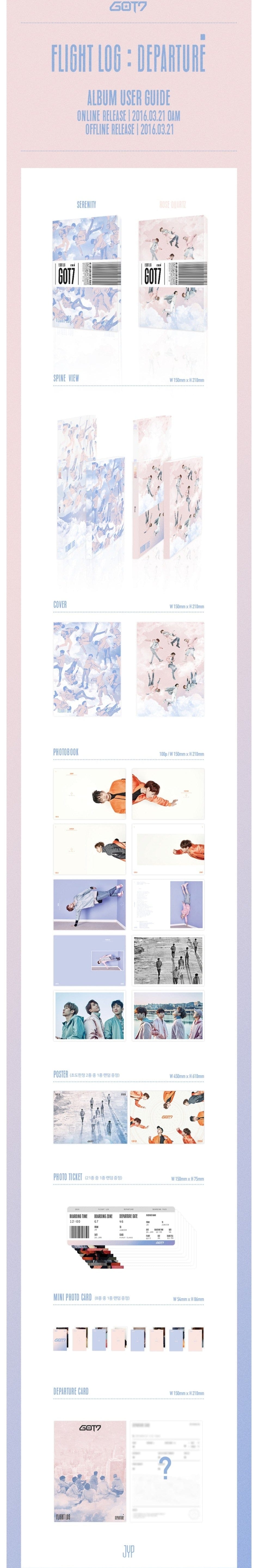 Korea Pop Store GOT7 - FLIGHT LOG : DEPARTURE (MINI ALBUM) Kawaii Gifts 8809269505804