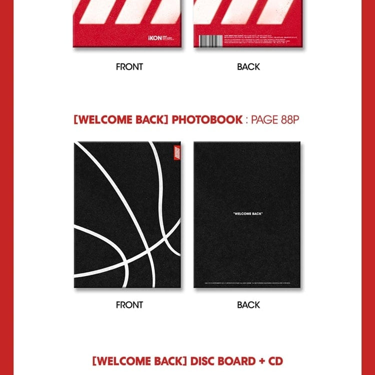 Korea Pop Store IKON - Debut Half Album [Welcome Back] Kawaii Gifts