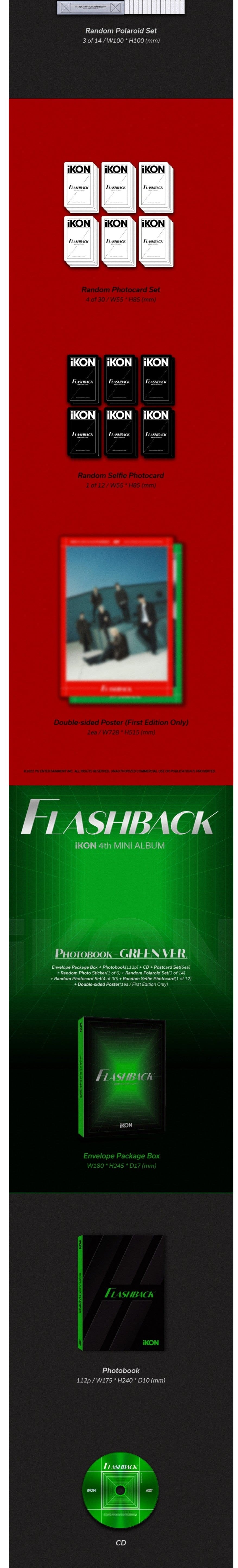 Korea Pop Store IKON - Flashback (4TH MINI ALBUM) PHOTOBOOK VER. Kawaii Gifts 8809848755019