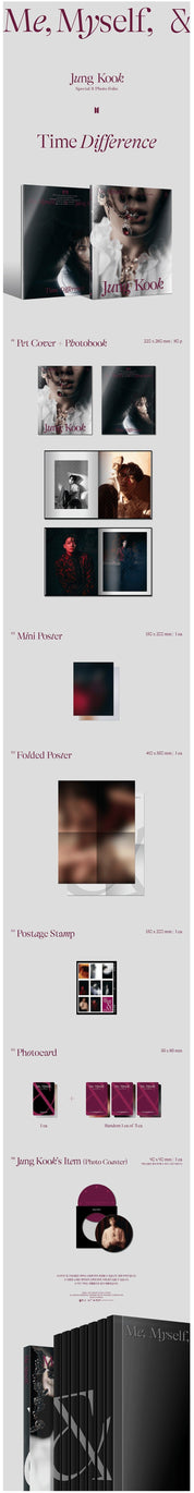 Korea Pop Store [JUNG KOOK] SPECIAL 8 PHOTO-FOLIO ME, MYSELF, AND JUNG KOOK 'Time Difference'' Kawaii Gifts