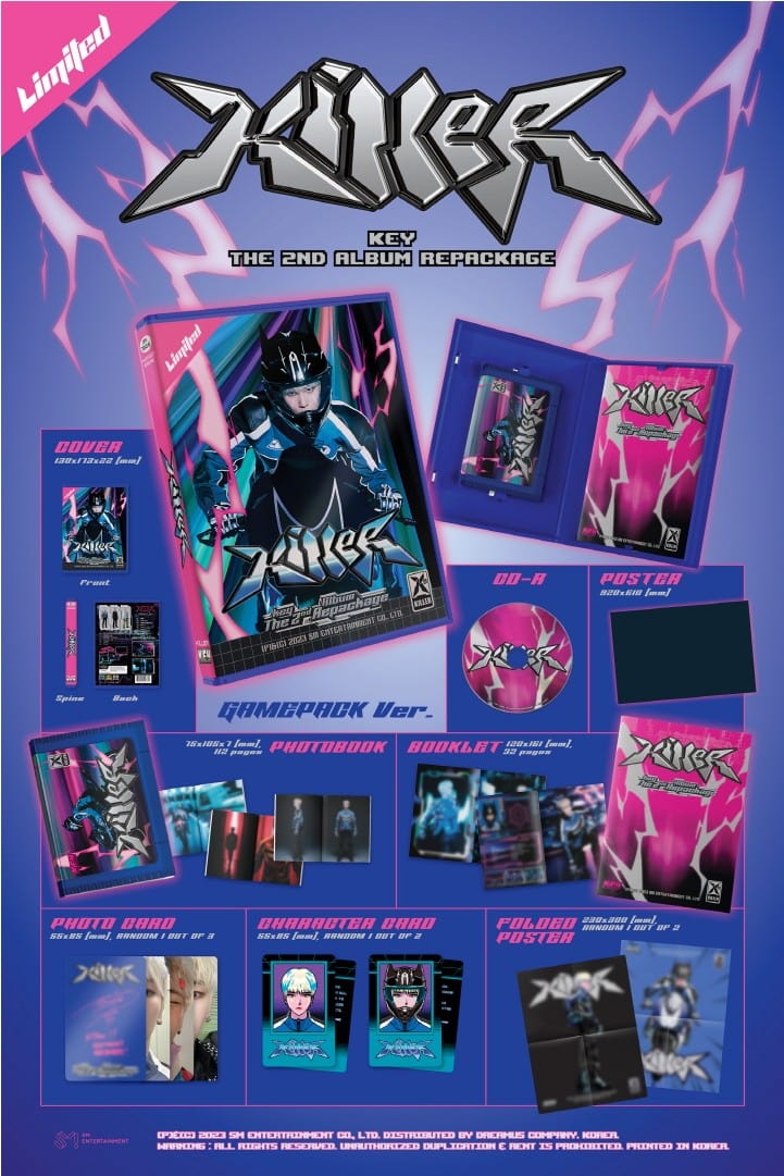 Korea Pop Store KEY - VOL.2 REPACKAGE 'KILLER' (GAMEPACK VER.) LIMITED Kawaii Gifts