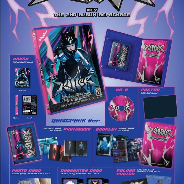 Korea Pop Store KEY - VOL.2 REPACKAGE 'KILLER' (GAMEPACK VER.) LIMITED Kawaii Gifts