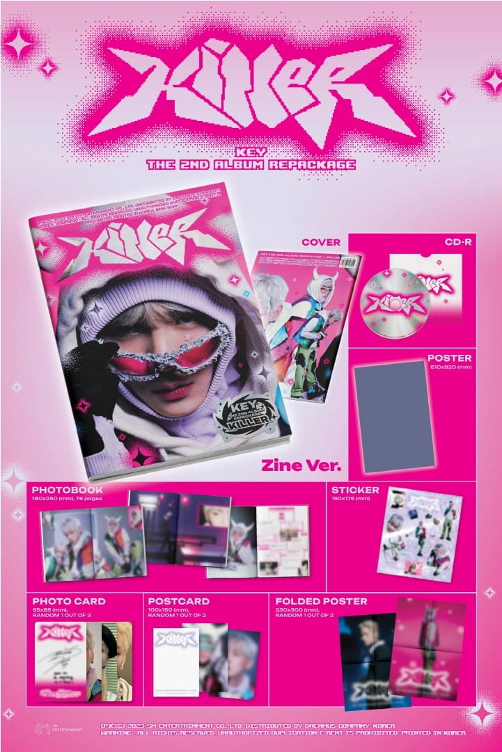 Korea Pop Store KEY - VOL.2 REPACKAGE 'KILLER' (PHOTOBOOK VER.) Kawaii Gifts