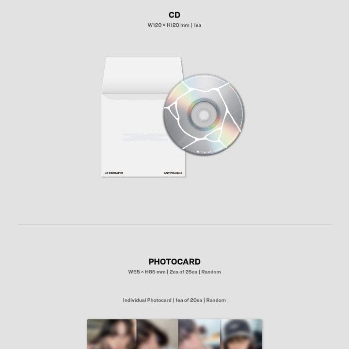 Korea Pop Store LE SSERAFIM - Antifraglie (2ND MINI ALBUM) COMPACT VER. Kawaii Gifts