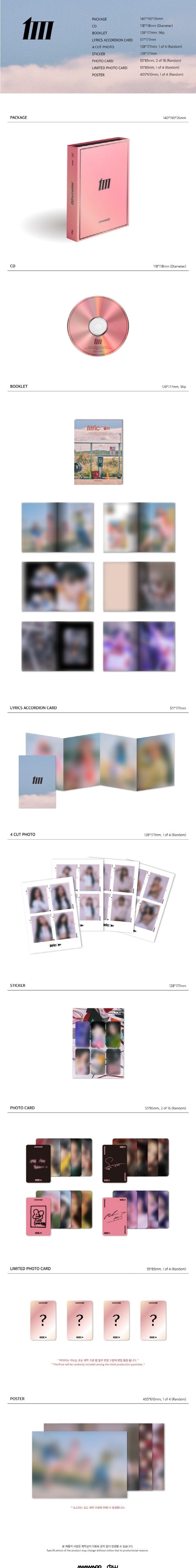 Korea Pop Store Mamamoo - Mic On (12th Mini Album) Main Ver. Kawaii Gifts
