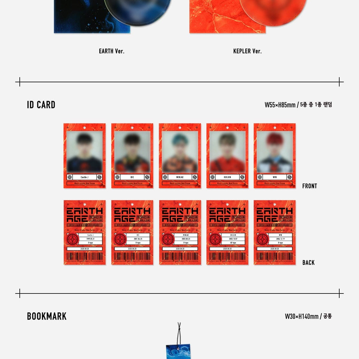 Korea Pop Store MCND - EARTH AGE (1ST MINI ALBUM) Kawaii Gifts 8804775148156