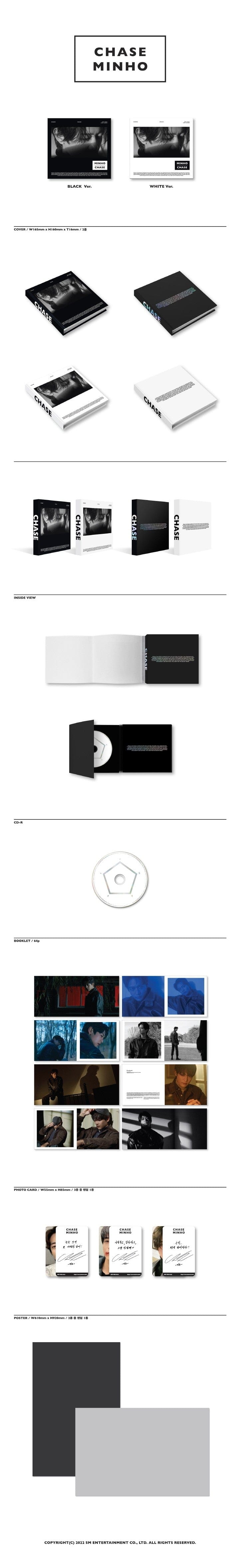 Korea Pop Store MINHO - Chase (1ST MINI ALBUM) COMPLETE VER. Kawaii Gifts