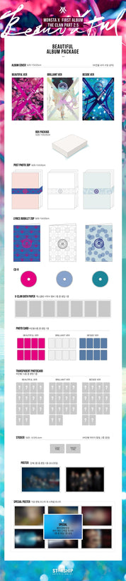 Korea Pop Store MONSTA X - VOL.1 [BEAUTIFUL] Kawaii Gifts 8804775078927