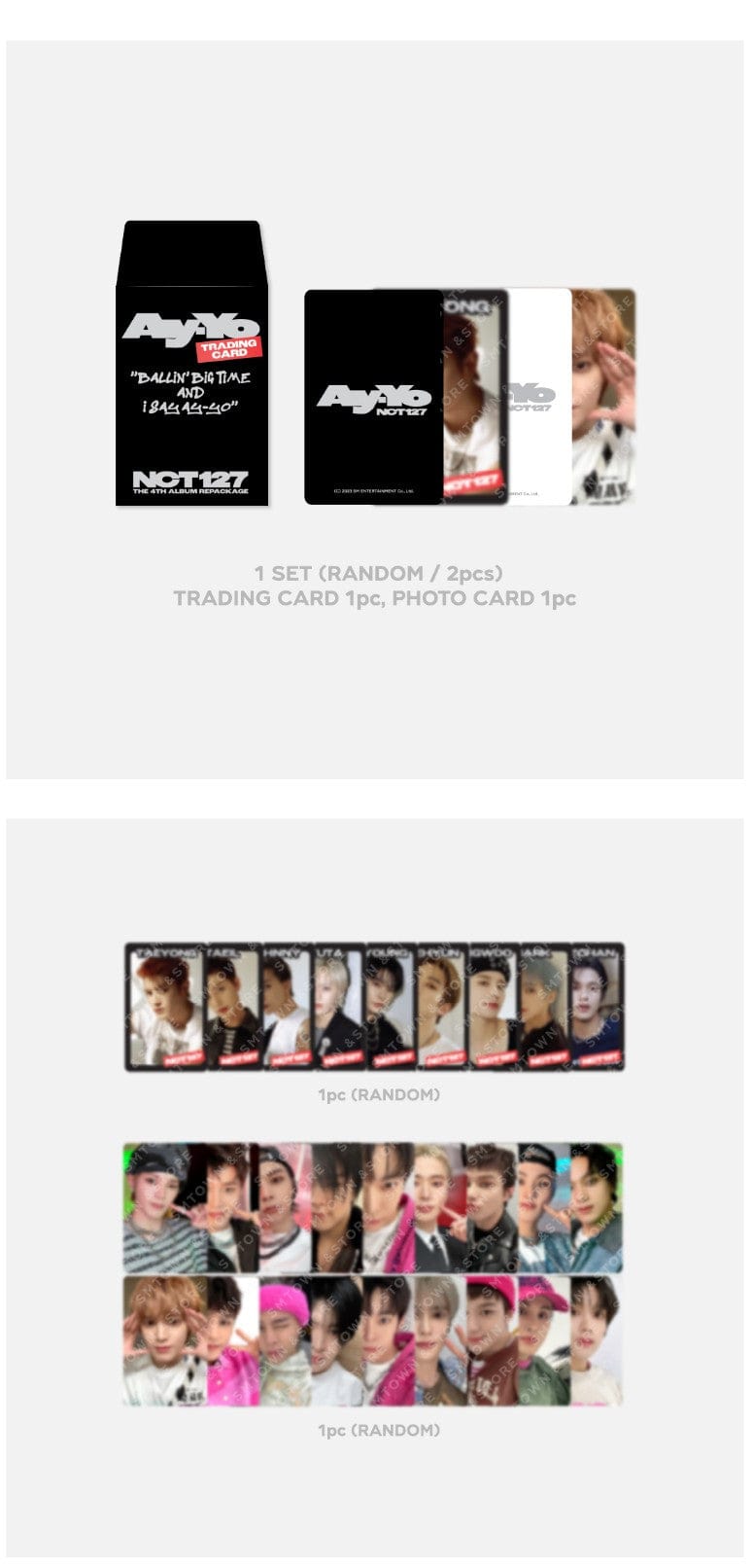 Korea Pop Store [NCT 127] [Ay-Yo] Random Trading Card Set B Ver. Kawaii Gifts