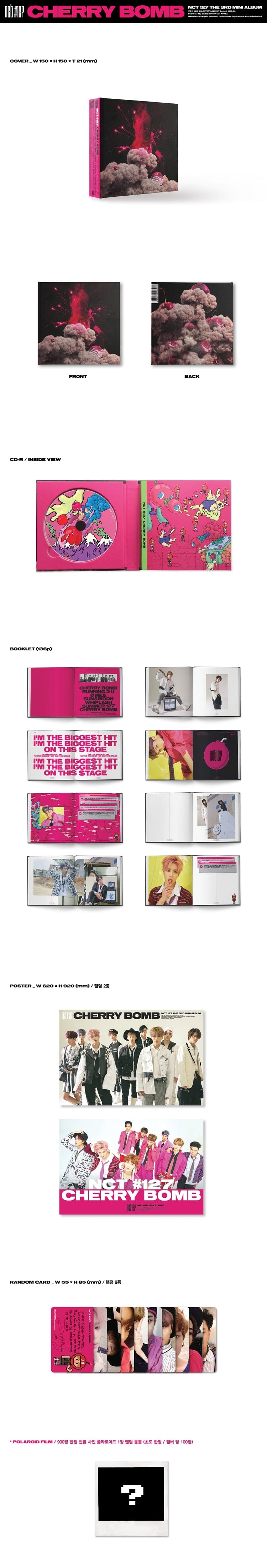 Korea Pop Store NCT 127 - NCT #127 Cherry Bomb (3RD MINI ALBUM) Kawaii Gifts