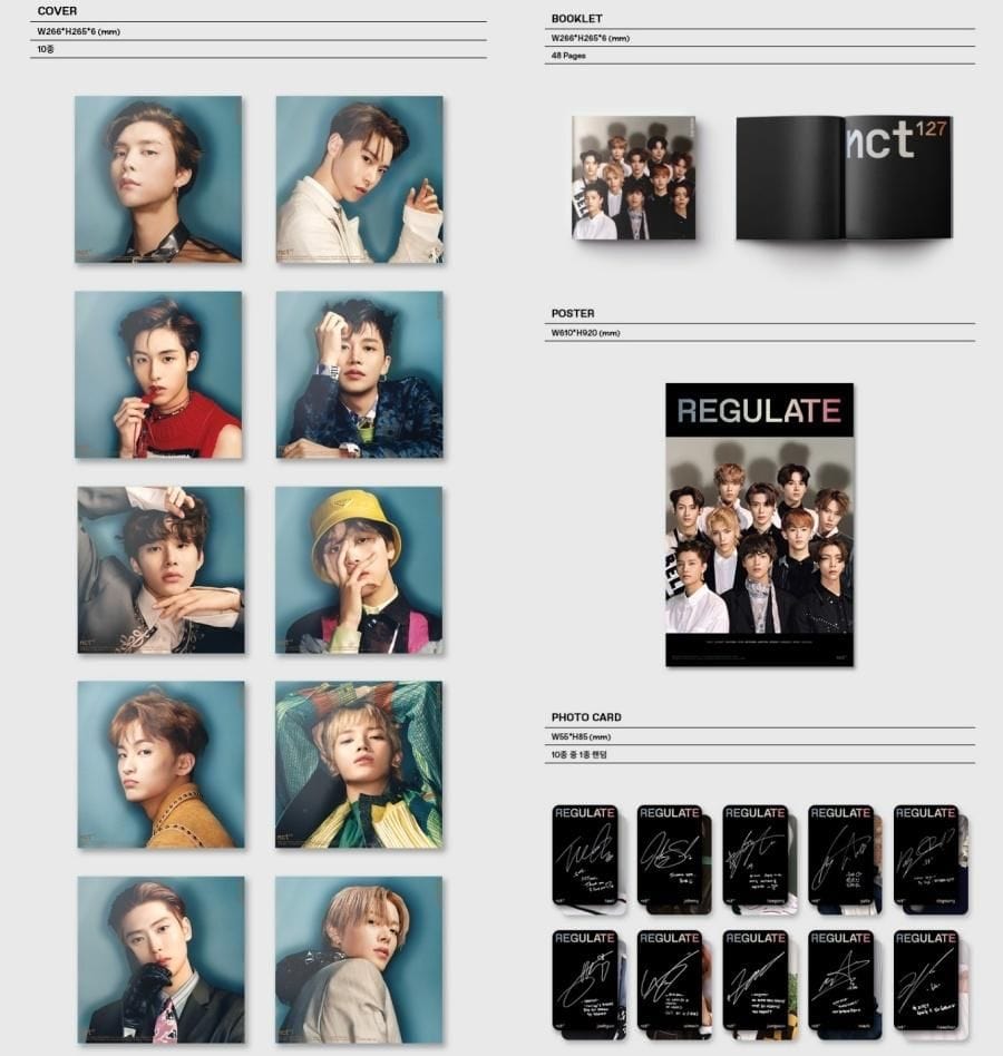 Korea Pop Store NCT 127 - VOL.1 REPACKAGE [NCT #127 REGULATE] Kawaii Gifts 8809440338504