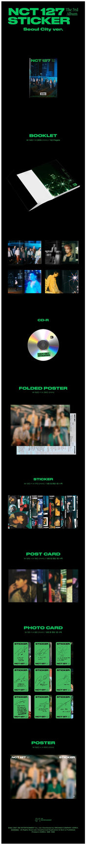 Korea Pop Store NCT 127 - Vol.3 [Sticker] Seoul City Ver. Kawaii Gifts 8809755509217