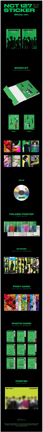 Korea Pop Store NCT 127 - Vol.3 [Sticker] Sticky Ver. Kawaii Gifts 8809755509200