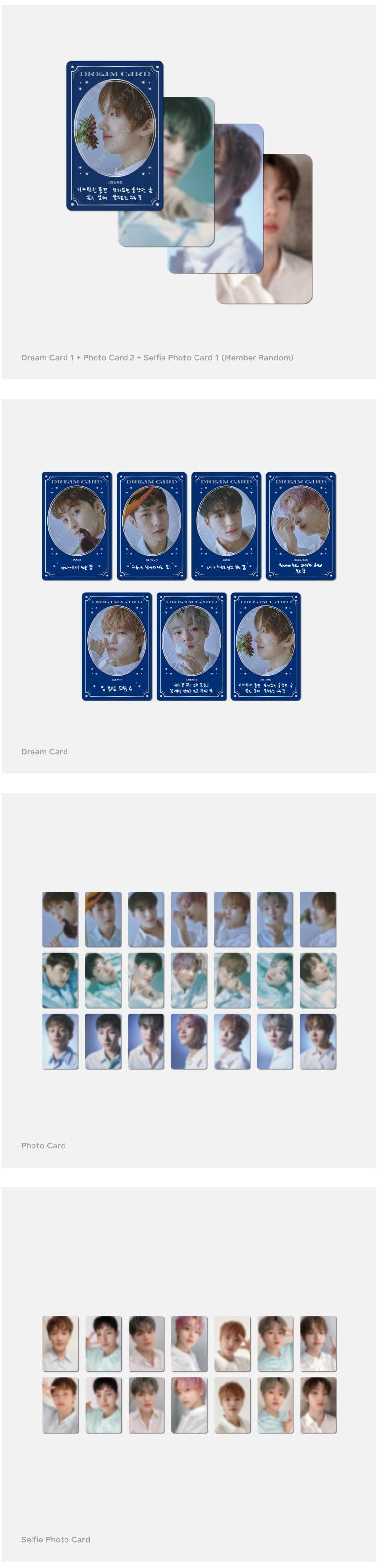 Korea Pop Store [NCT Dream] [Starry Daydream] Random Dream Card Pack Kawaii Gifts