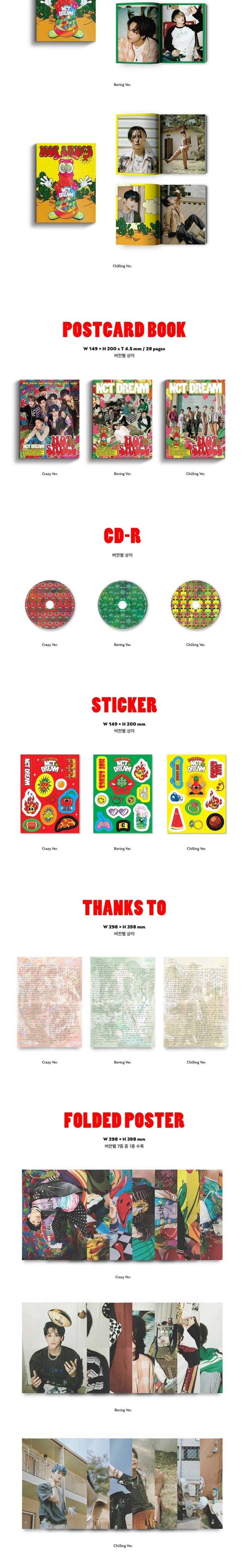 Korea Pop Store NCT DREAM - VOL.1 HOT SAUCE (PHOTO BOOK VERSION) Kawaii Gifts 8809633189821