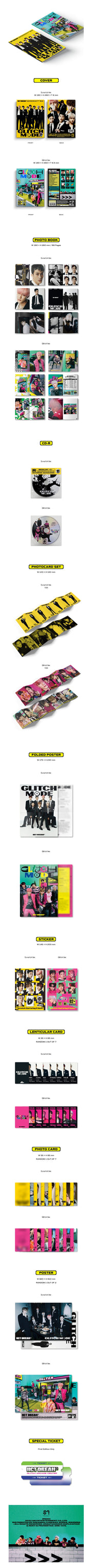 Korea Pop Store NCT DREAM - VOL.2 [GLITCH MODE] PHOTOBOOK VER. With Limited Edition Pre-Order Poster Kawaii Gifts 8809755508159