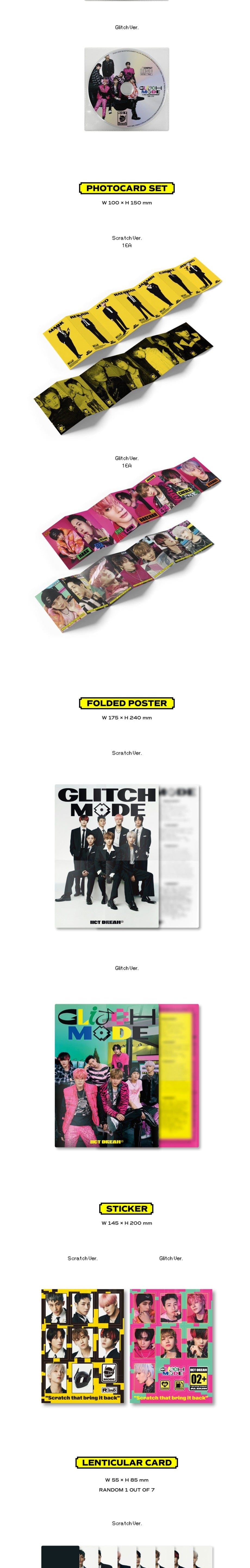 Korea Pop Store NCT DREAM - VOL.2 [GLITCH MODE] PHOTOBOOK VER. With Limited Edition Pre-Order Poster Kawaii Gifts 8809755508159