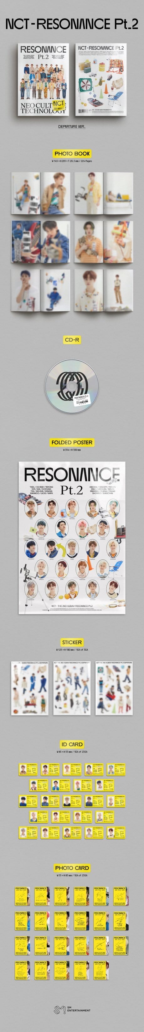 Korea Pop Store NCT - THE 2ND ALBUM RESONANCE PT.2 (DEPARTURE VER.) Kawaii Gifts 8809633189388