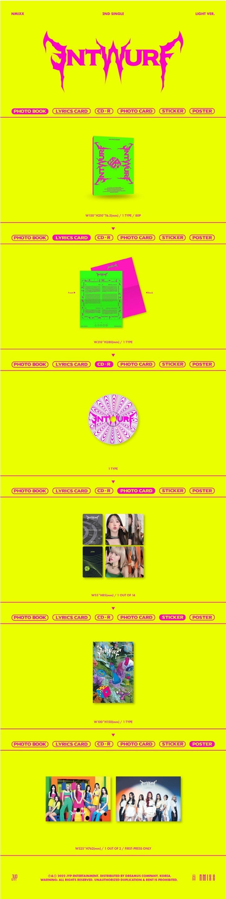Korea Pop Store NMIXX - ENTWURF (Light VER.) Kawaii Gifts