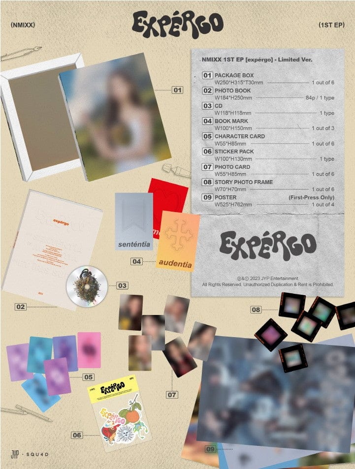 Korea Pop Store NMIXX - Expergo [Limited Version] with Exclusive First-Press Poster Kawaii Gifts