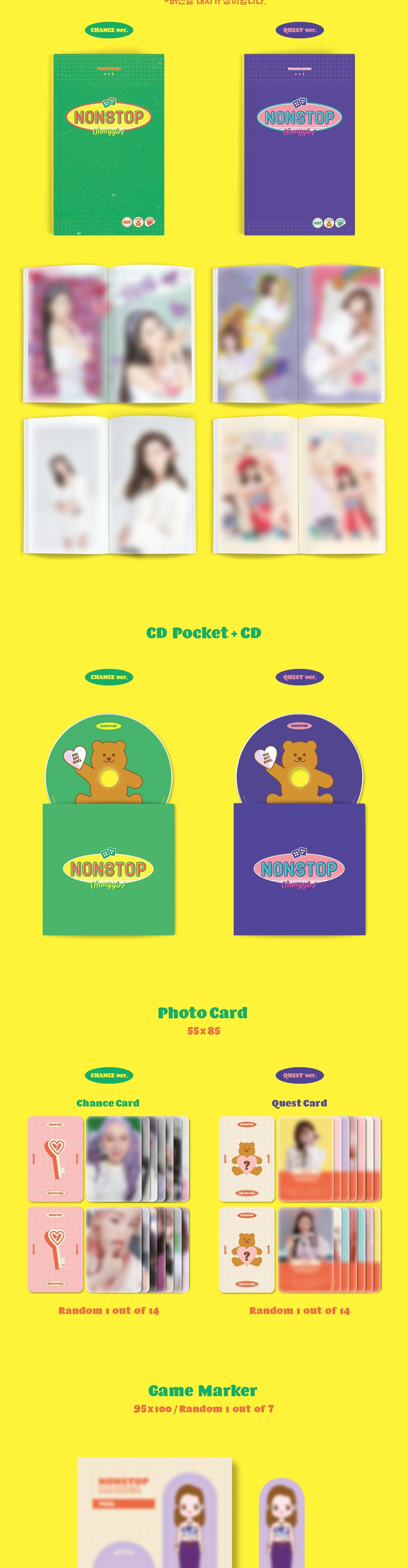 Korea Pop Store OH MY GIRL - NONSTOP (7TH MINI ALBUM) Kawaii Gifts 8803581201567