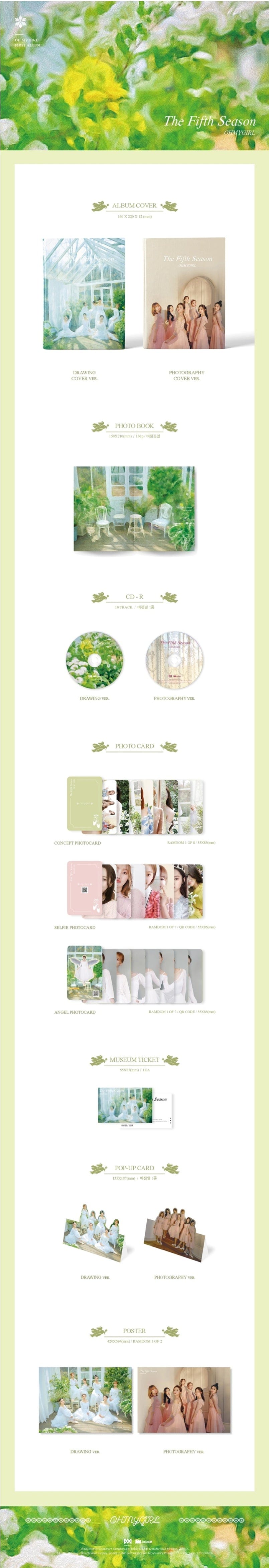 Korea Pop Store OH MY GIRL - VOL. 1 [THE FIFTH SEASON] Kawaii Gifts 8803581201994