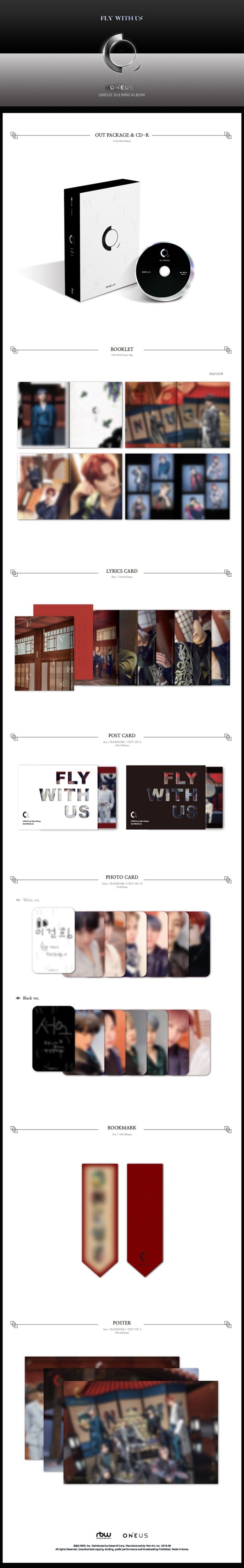 Korea Pop Store ONEUS - FLY WITH US (3RD MINI ALBUM) Kawaii Gifts 8804775134005
