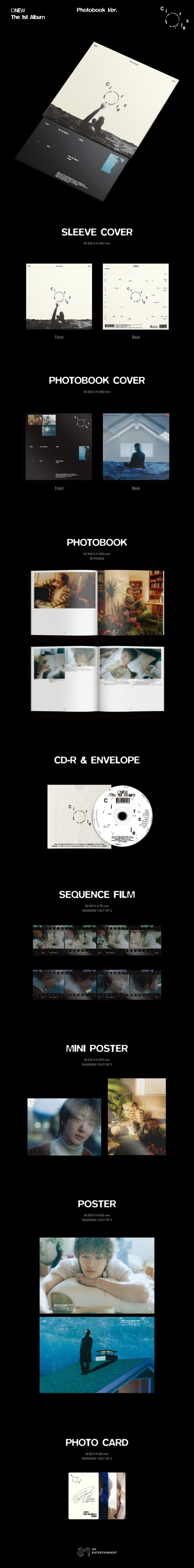 Korea Pop Store ONEW - Vol. 1 [Circle] Photobook Ver. with Pre-Order Poster Kawaii Gifts