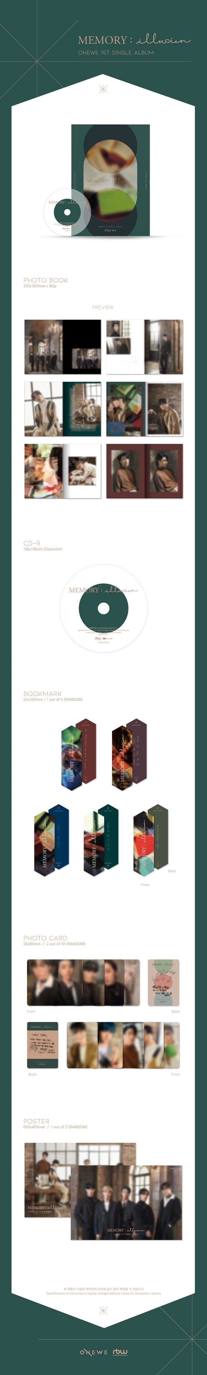 Korea Pop Store ONEWE - Planet Nine : Alter Ego (1ST MINI ALBUM) Kawaii Gifts 8804775163906