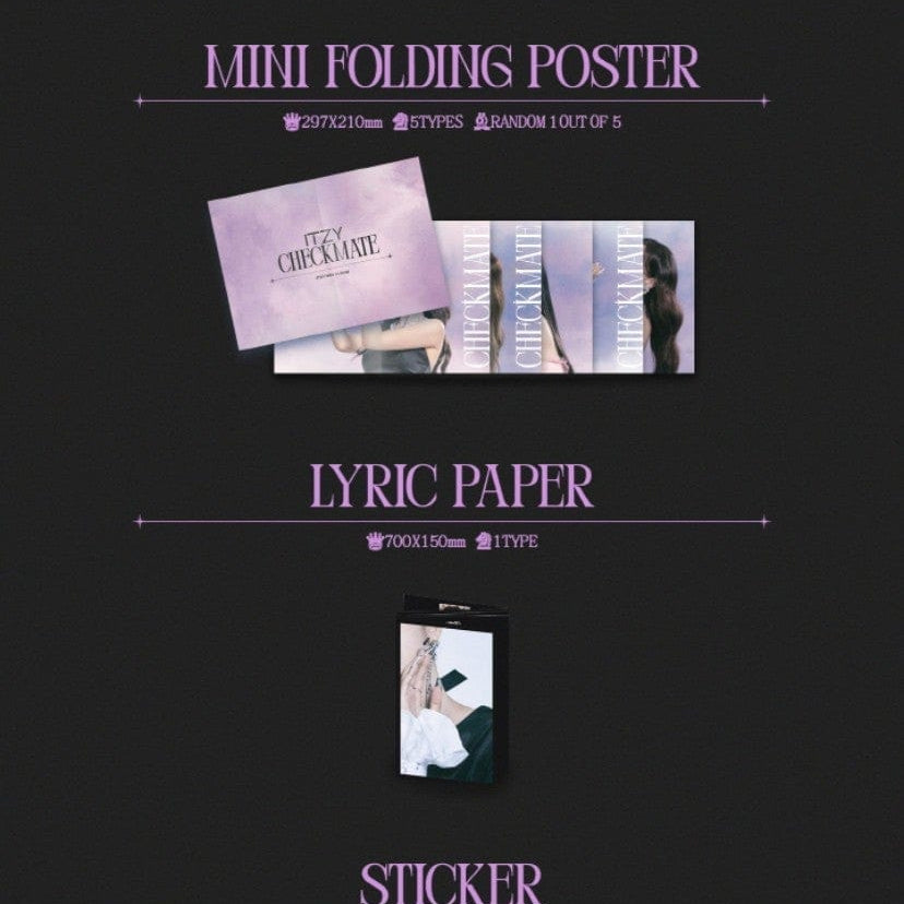 Korea Pop Store [Pre-oder benefit] ITZY - Checkmate Standard Edition First Print Kawaii Gifts 8809755508654