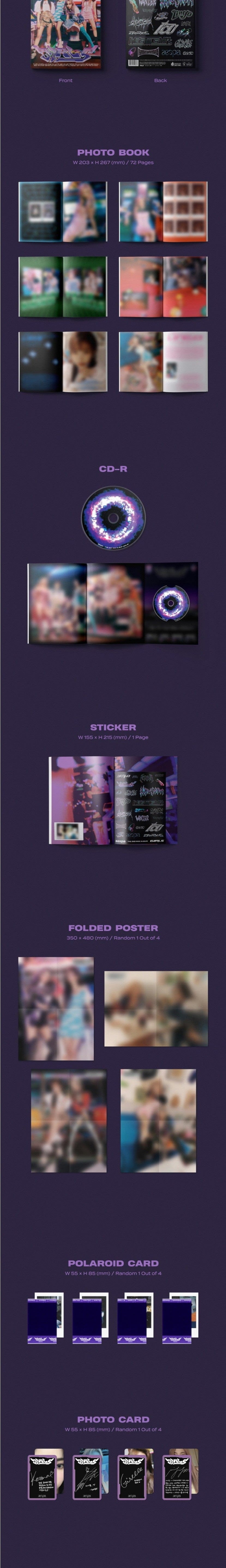 Korea Pop Store [Pre-order Benefits] aespa - GIRLS (2ND MINI ALBUM) Kawaii Gifts