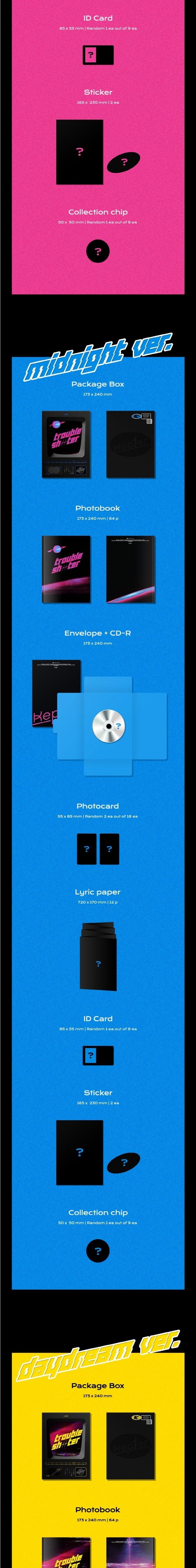 Korea Pop Store [Pre-order] Kep1er- Troubleshooter (3rd Mini Album) With Pre-order Photocard Kawaii Gifts