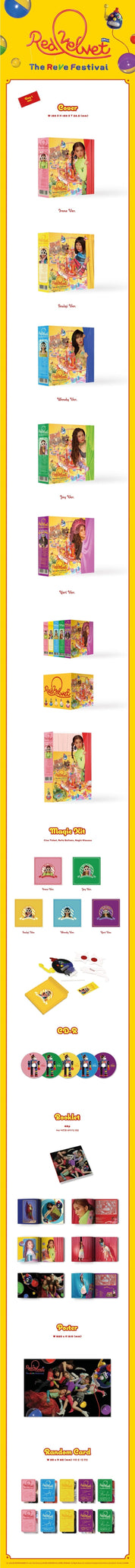 Korea Pop Store RED VELVET - 'THE REVE FESTIVAL' DAY 1 (MINI ALBUM) DAY 1 VER. Kawaii Gifts 8809440338924