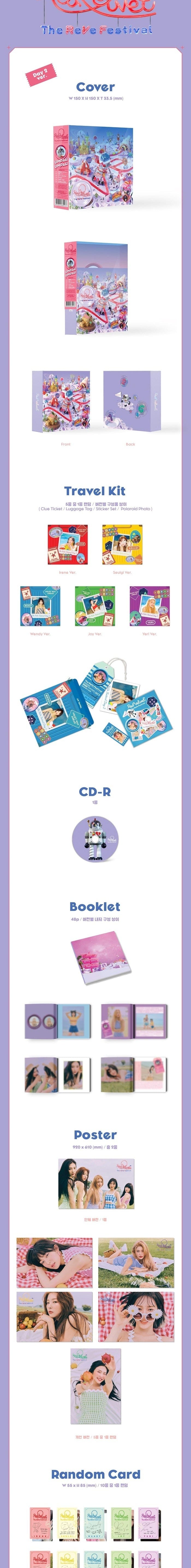 Korea Pop Store RED VELVET - THE REVE FESTIVAL 'DAY 2' (MINI ALBUM) Day 2 Ver. Kawaii Gifts 8809440339167