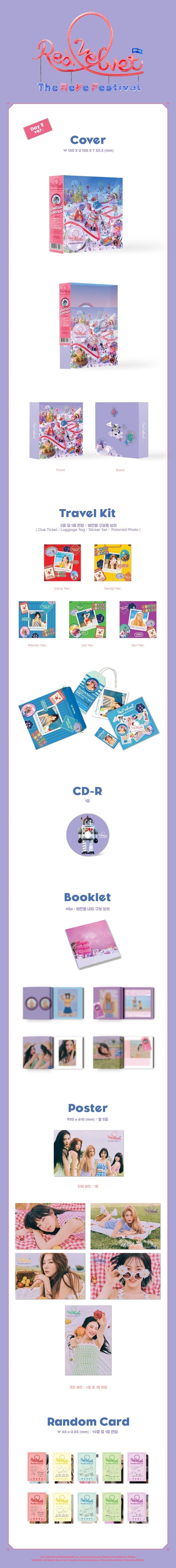 Korea Pop Store RED VELVET - THE REVE FESTIVAL 'DAY 2' (MINI ALBUM) Day 2 Ver. Kawaii Gifts 8809440339167