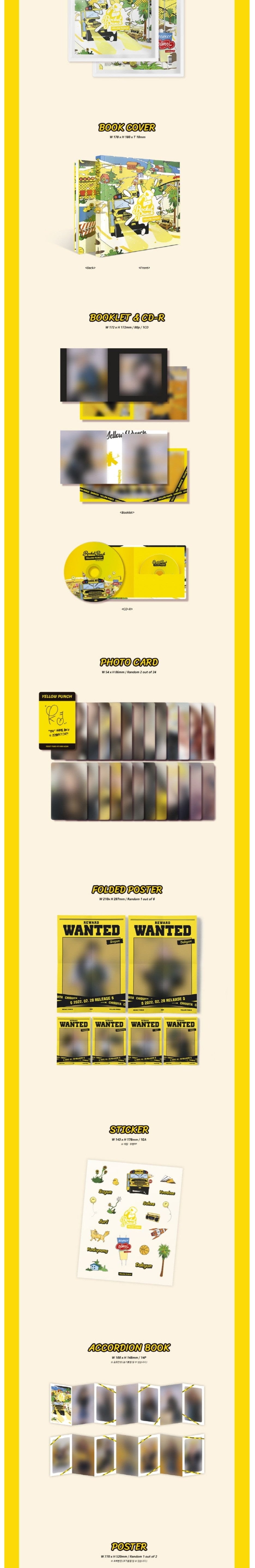 Korea Pop Store ROCKET PUNCH - Yellow Punch (4TH MINI ALBUM) Kawaii Gifts
