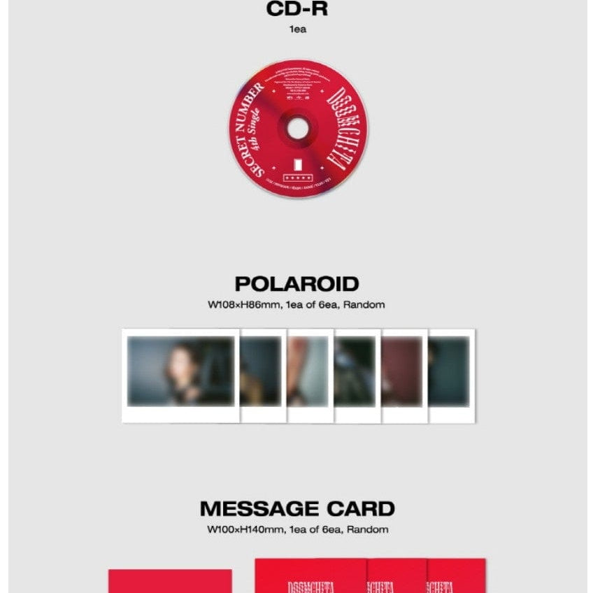 Korea Pop Store SECRET NUMBER - DOOMCHITA (4TH SINGLE ALBUM) NORMAL VER. Kawaii Gifts 8808678310184