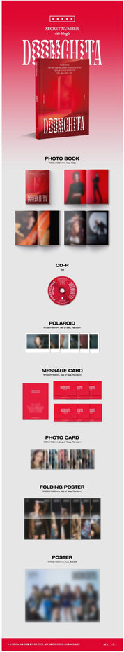Korea Pop Store SECRET NUMBER - DOOMCHITA (4TH SINGLE ALBUM) NORMAL VER. Kawaii Gifts 8808678310184