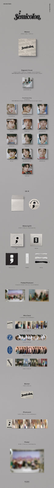Korea Pop Store SEVENTEEN - ; [SEMICOLON] SPECIAL ALBUM Kawaii Gifts 8809633189210