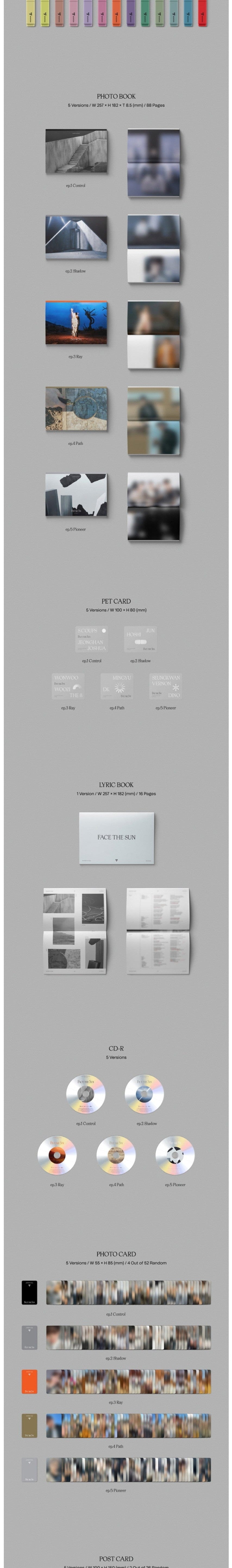 Korea Pop Store SEVENTEEN - Vol. 4 [FACE THE SUN] Kawaii Gifts 8809848754920
