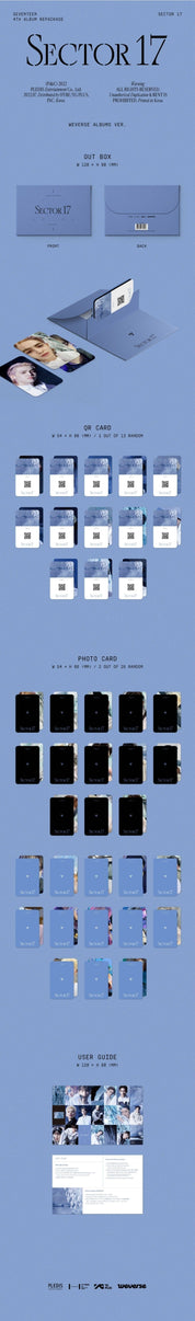 Korea Pop Store SEVENTEEN - VOL.4 REPACKAGE 'Sector 17' WEVERSE ALBUMS VER. Kawaii Gifts